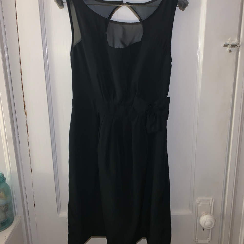 Black mini dress with cute bow!